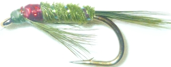 Diawl Bach Olive and Red holographic  #12/ D33