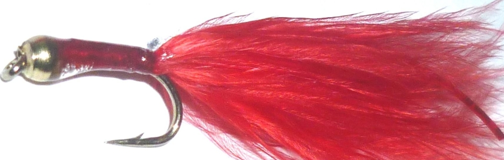 Bloodworm,marabou-red- goldhead