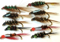 Diawl Bach's  10 xTrout flies , assorted patterns