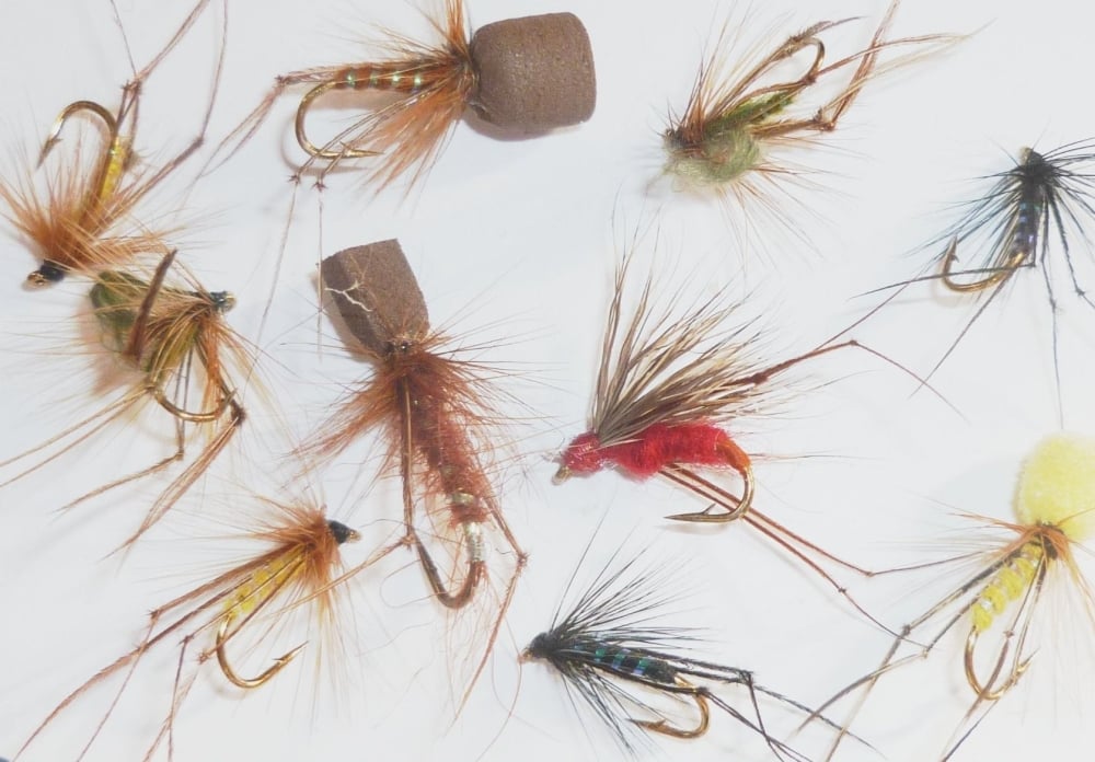 Hoppers, 10 xTrout flies , assorted patterns