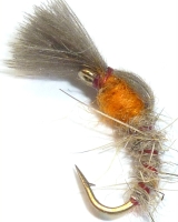 Buzzer / cdc shuttlecock / Hares ear Orange thorax # 14 /cdc12