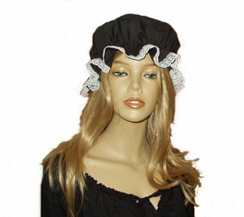 Ladies Black Mop Cap