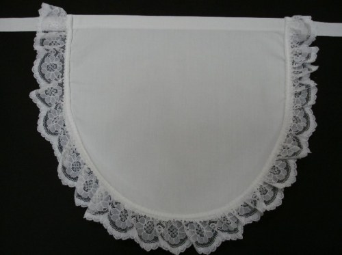 french maid apron pinny lace edge