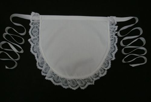 <!-- 0213 -->French Maid Apron Pinny Deluxe Lace Edge