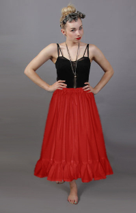plain red cotton petticoat