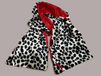 Dalmation Scarf Faux Fur Cruella Fancy Dress