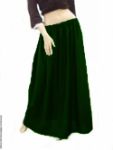 Long Green Victorian Skirt
