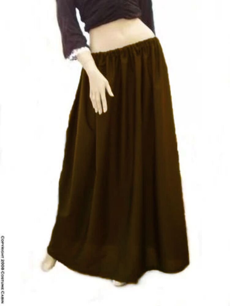 long-brown-skirt