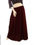 Long Wine Victorian Skirt