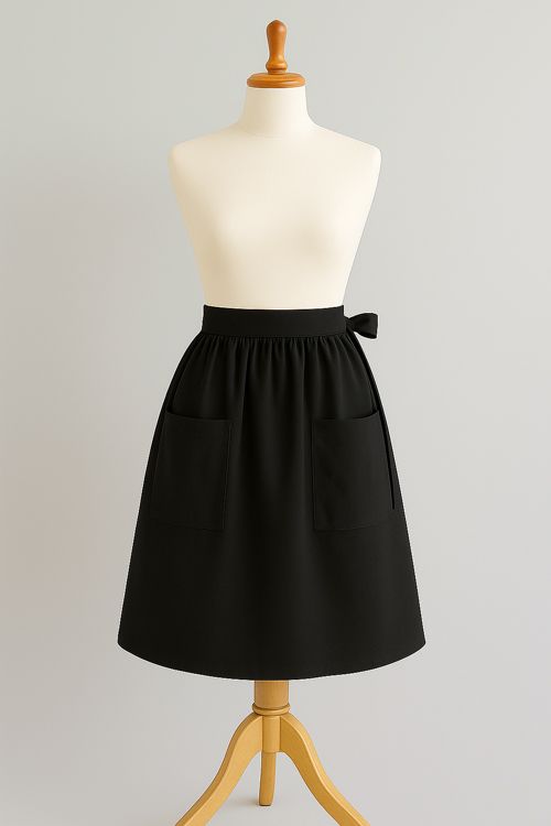 Victorian Apron with Pockets Black
