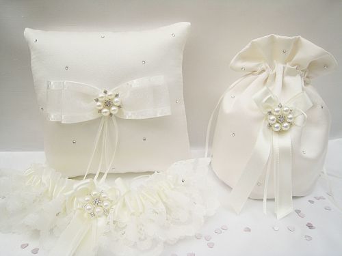 Wedding collection made from satin, crystals and ribbons