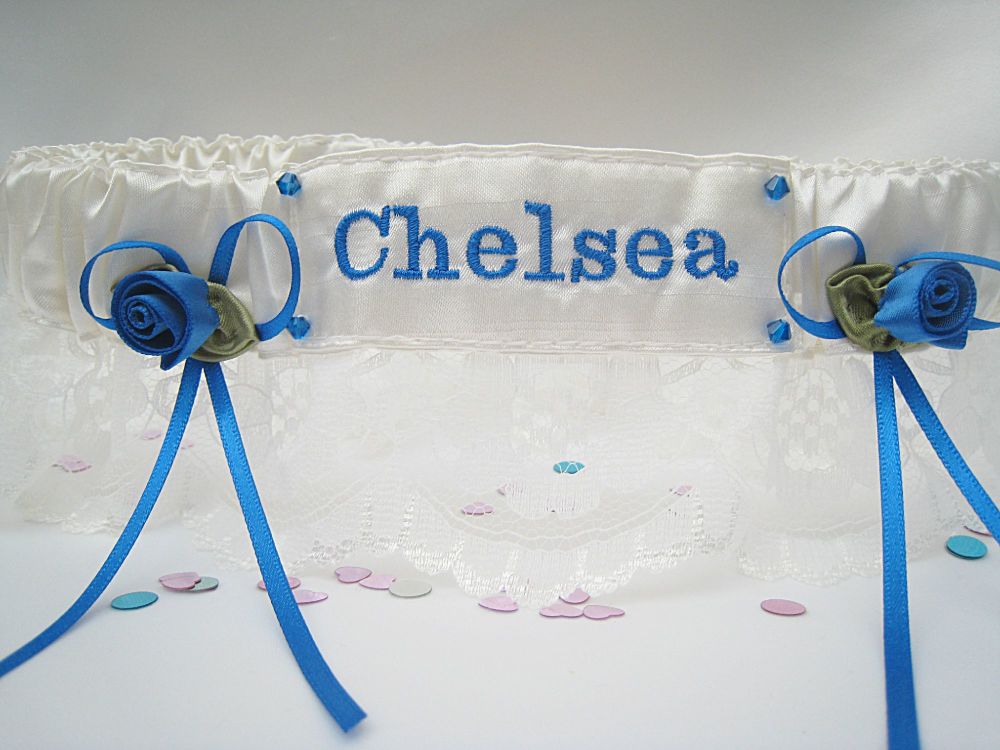 CHELSEA Lace Wedding Football Garter