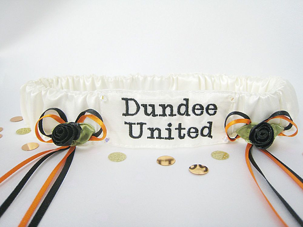 No.7 Dundee United Wedding Garter, Football garters UK