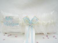 CRYSTAL Sixpence Wedding Garter Personalised Bridal Garter