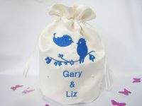 Love Birds Dolly Bag, Satin Wedding Dolly Bags Bride Or Bridesmaid