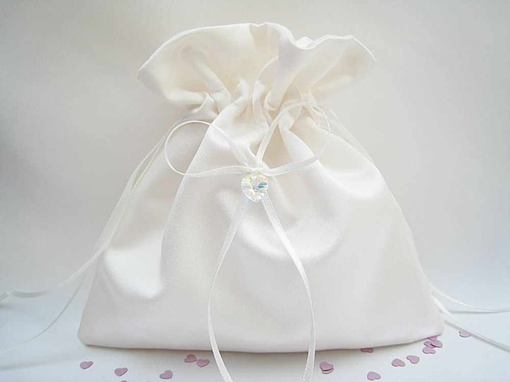Wedding Pouch Bag, Drawstring Bridal Bags