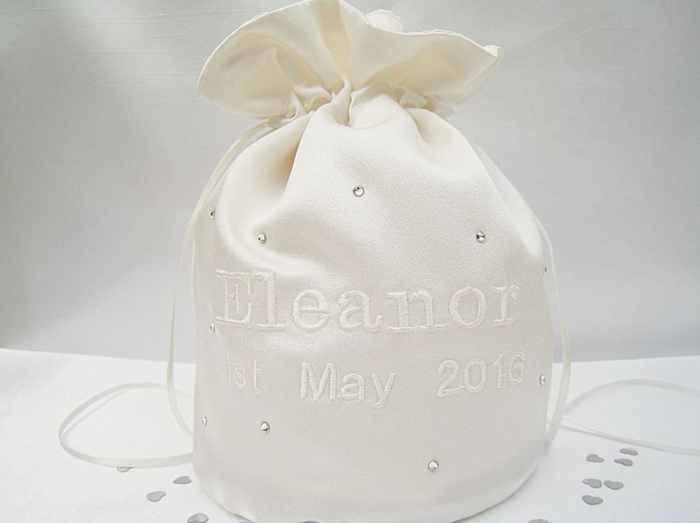 Personalised Dolly Bag Choose Your Colour Embroidery