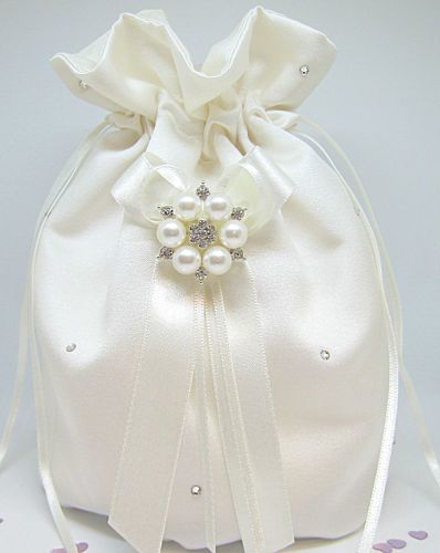 Ivory Pearl & Diamante Wedding Dolly Bag