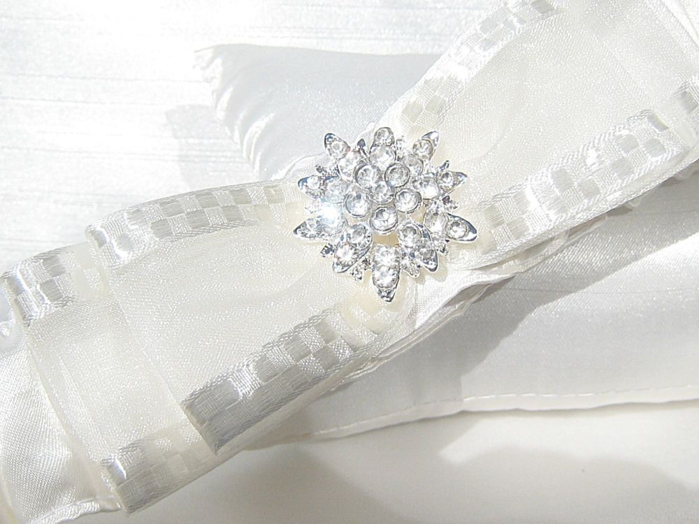 Bliss Luxury Personalised Garter, Crystal Wedding Garter