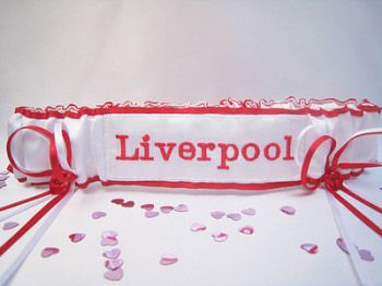 Liverpool Garter, With Swarovski Hearts