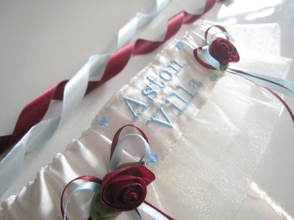 No.3 ASTON VILLA Garter Organza Football Garters