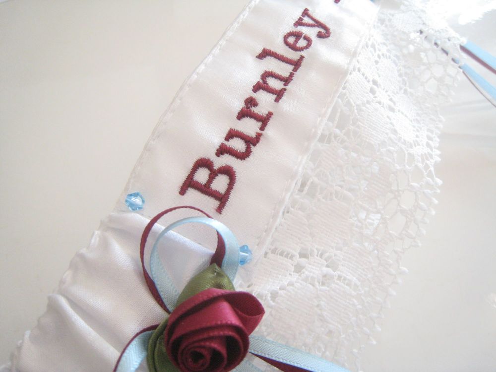 BURNLEY FC Lace Football Garter UK