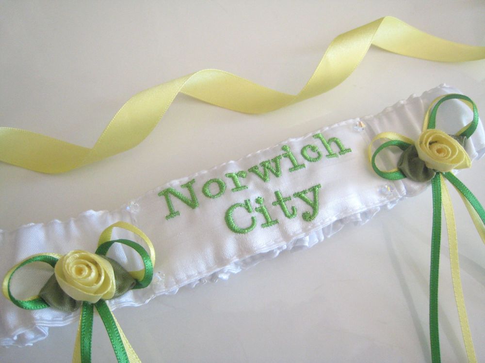 No12 Norwich City Wedding Garter