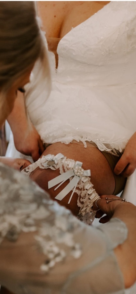 'Bailey' Something Blue Wedding Garter UK