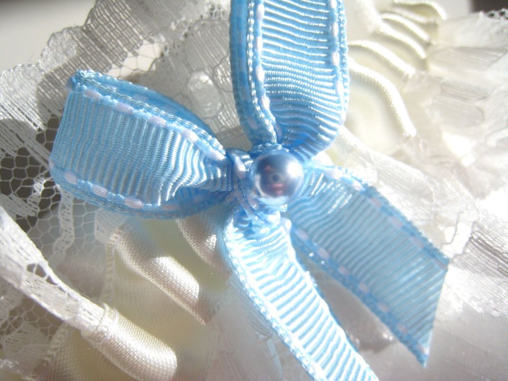 Bonnie Personalised Blue Bridal Garter
