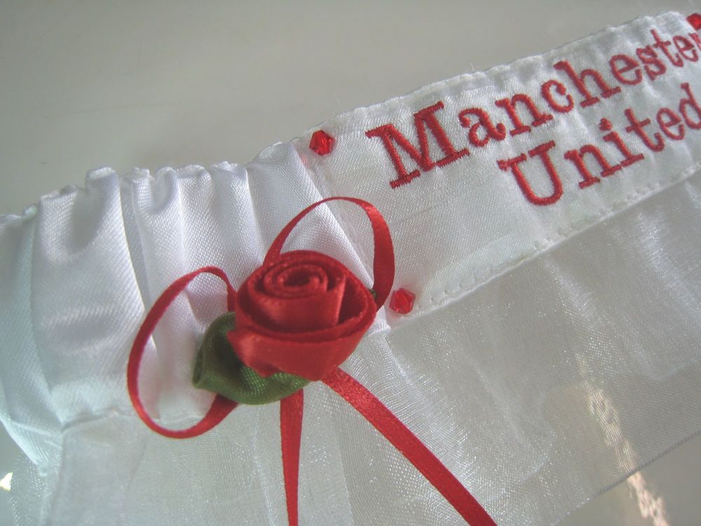 No15 MANCHESTER UNITED Organza Wedding Football Garter