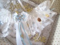 'Rebecca' Organza Wedding Garter Swarovski Crystals