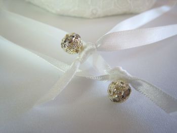 Ivory Dolly Bag, Pandora Type Pave Balls