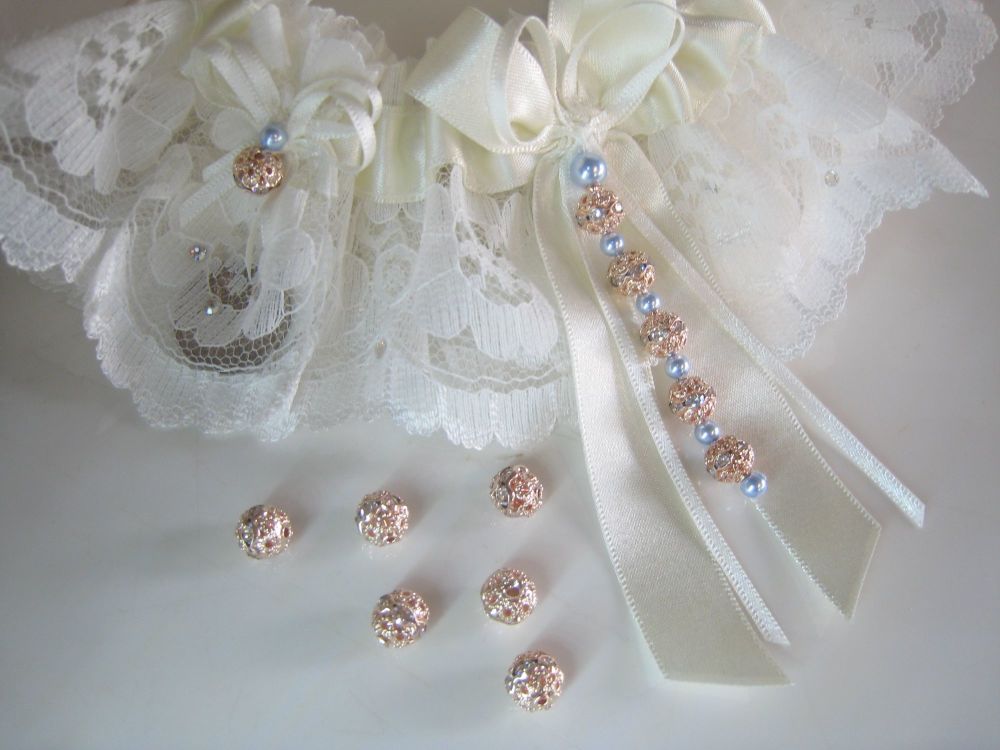 Stunning Rose Gold Bridal Garter