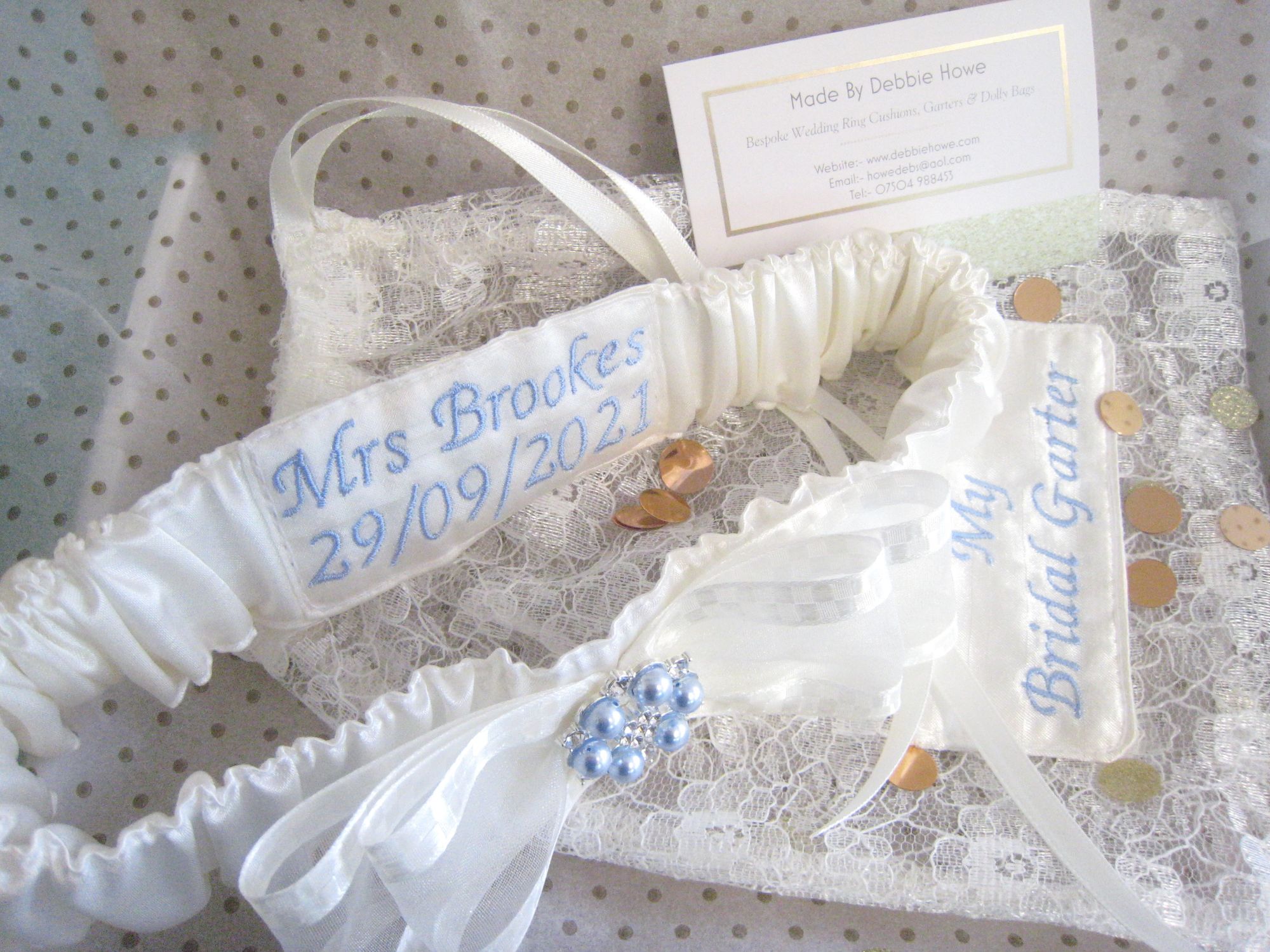 Personalised Garter, Luxury Garter Details