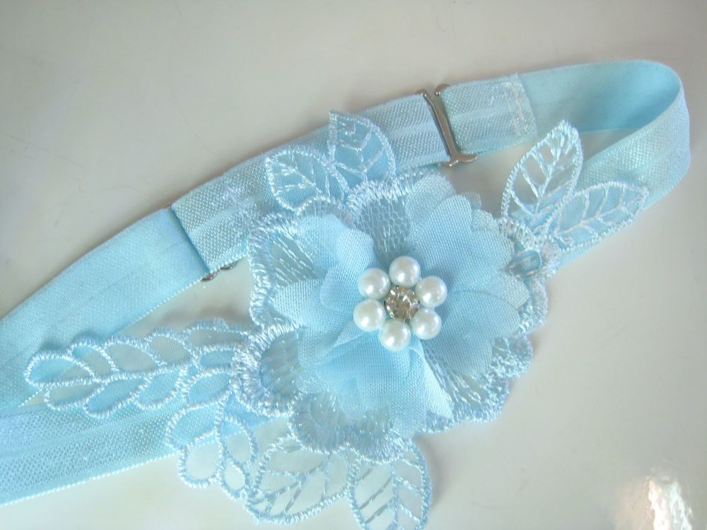 'Tamara' Blue Wedding Garter