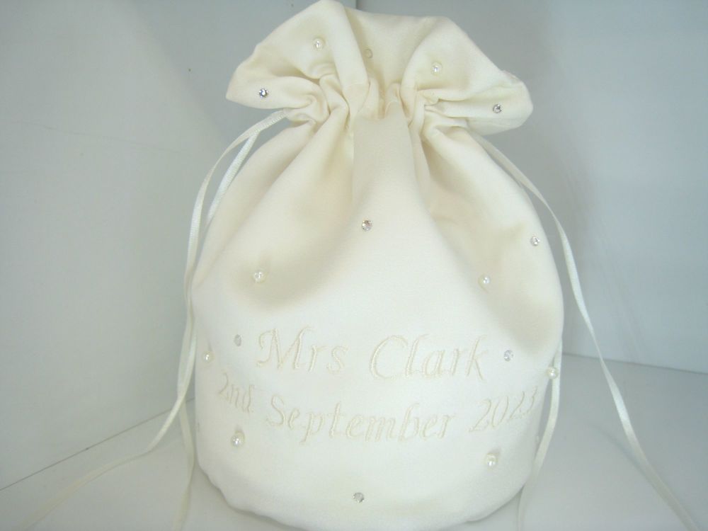 ‘Bridal’ Swarovski Dolly Bag Personalised Too!