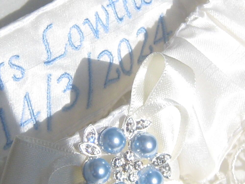 'Belle' Personalised Garter Guipure Lace