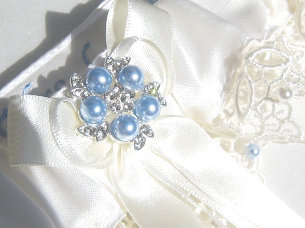 'Belle' Lace Wedding Garter Personalised £41.99