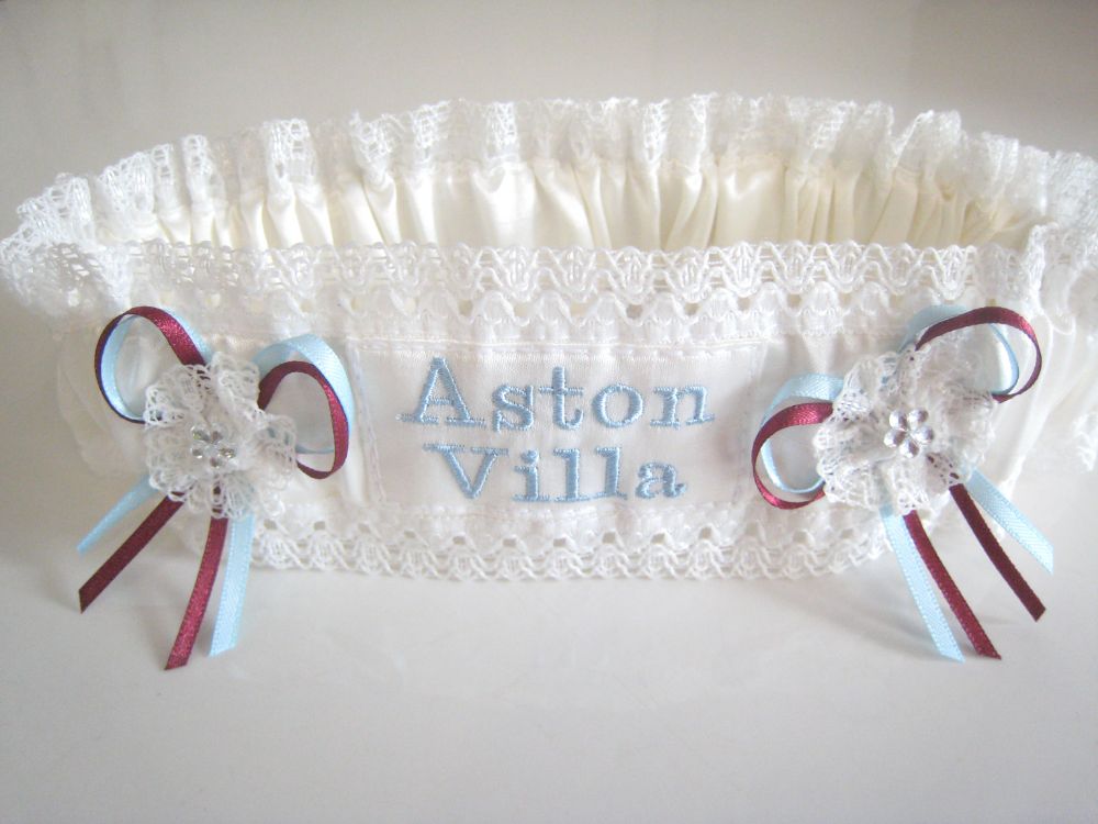 Aston Villa Bridal Garters