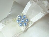 'Nadine' Blue Pearl Wedding Garter, Personalised Garter For Brides
