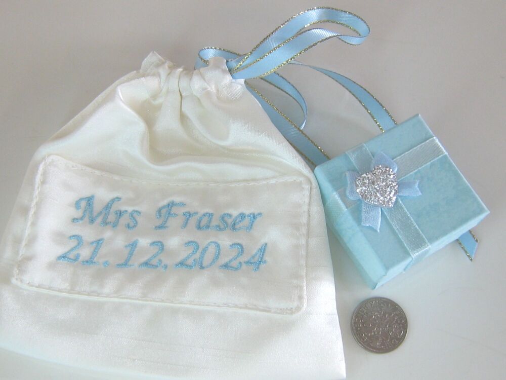 Sixpence With Personalised Bag