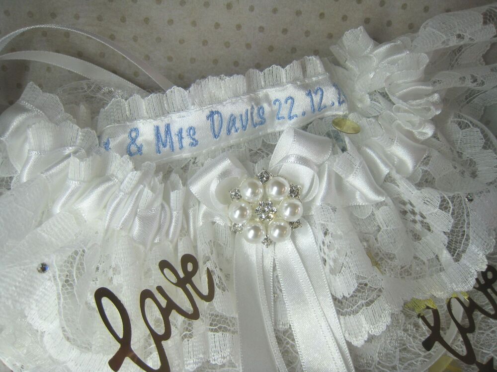 Personalised Garter | Swarovski Crystals