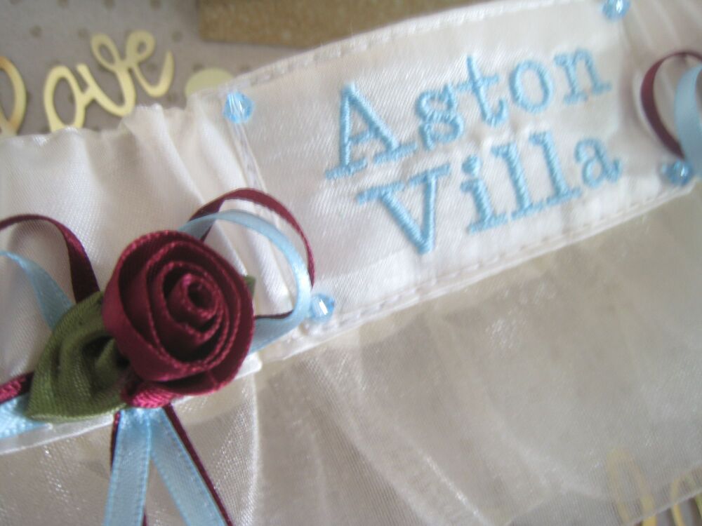 Aston Villa Garter For Weddings