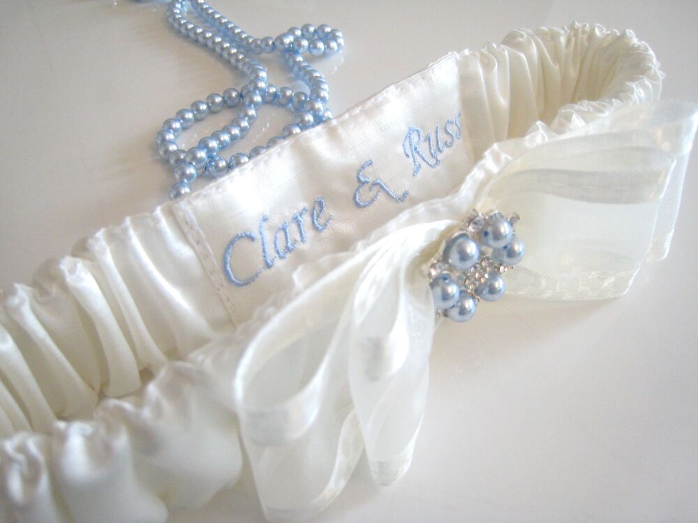 'Best Seller' Nadine Personalised Wedding Garter, Luxury Garters For Brides