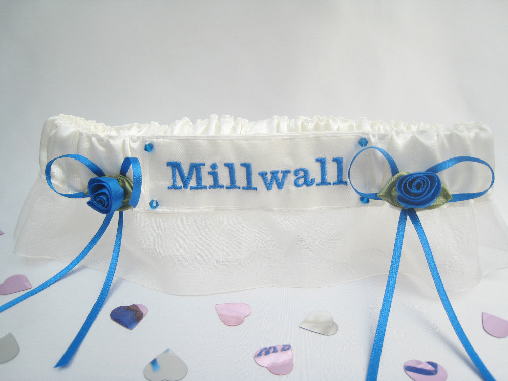 No16 MILLWALL Organza Wedding Football Garter