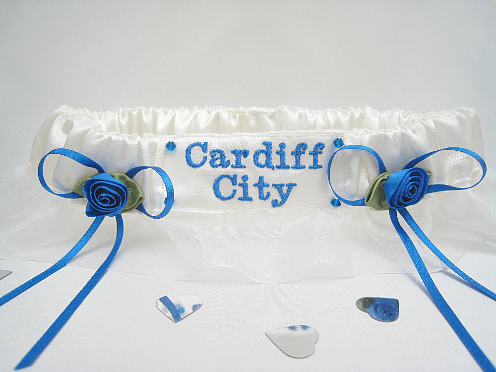 No.7 CARDIFF CITY Organza Wedding Football Garter