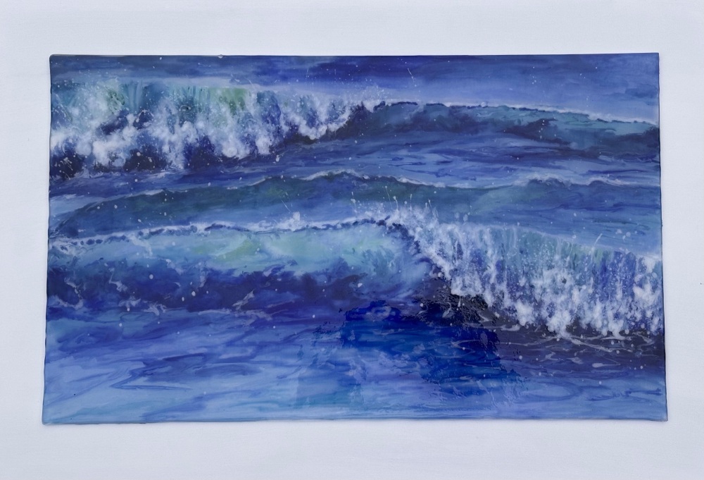 Atlantic Waves. Frame 52cm x 35cm. Glass 38 x 26.