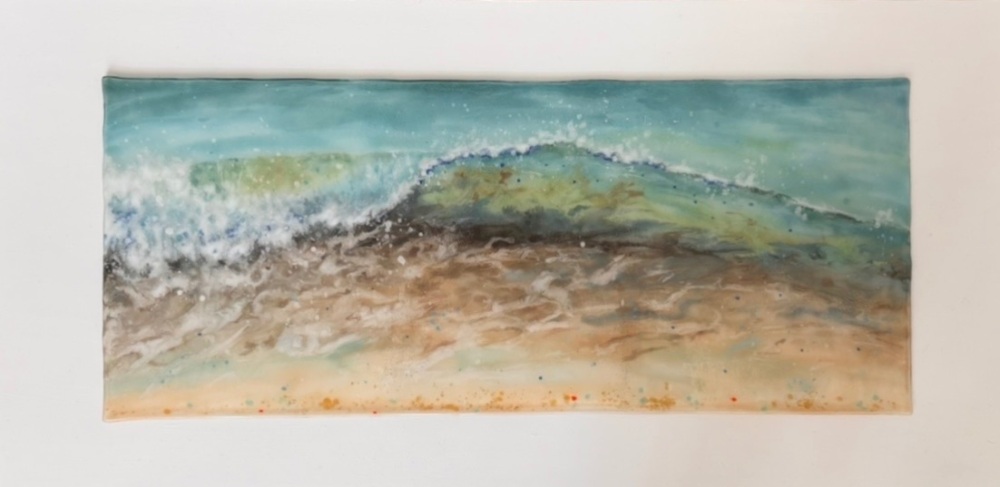Gently Lapping.  62cm x 31cm. Glass 38cm x 20cm.