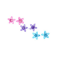 Coloured Crystal Flower Earrings