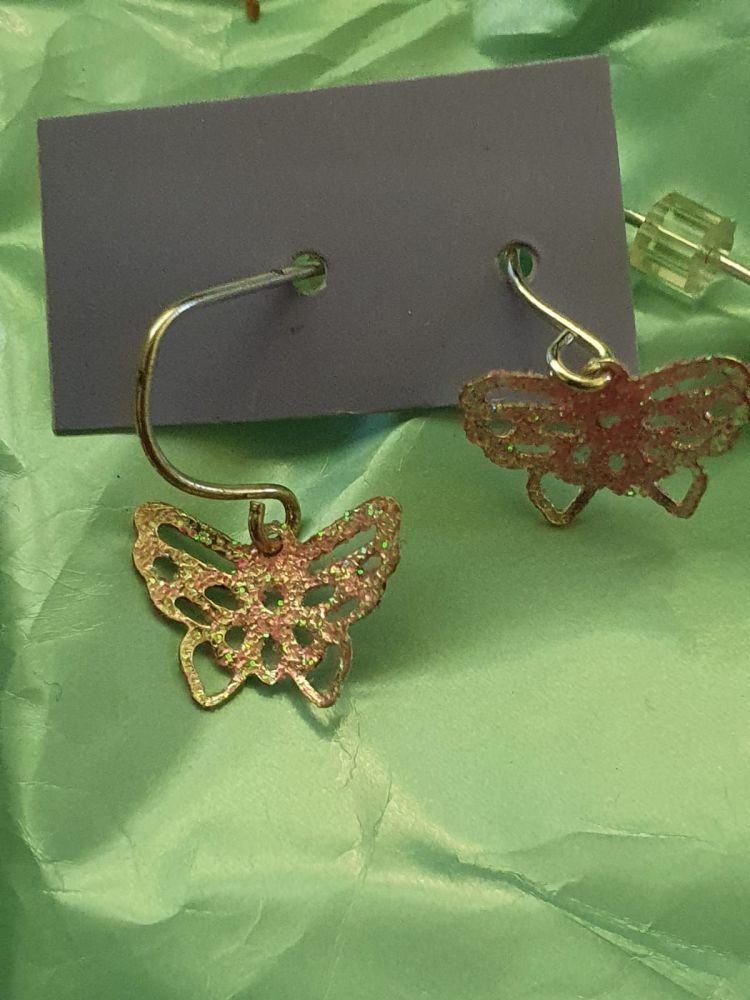 Glittering Butterfly Earrings
